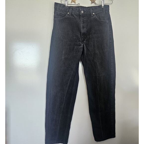 Levis 555 Vintage Mens Jeans 36x34 Relaxed Fit Straight Leg Orange Tab Grunge - Picture 1 of 14